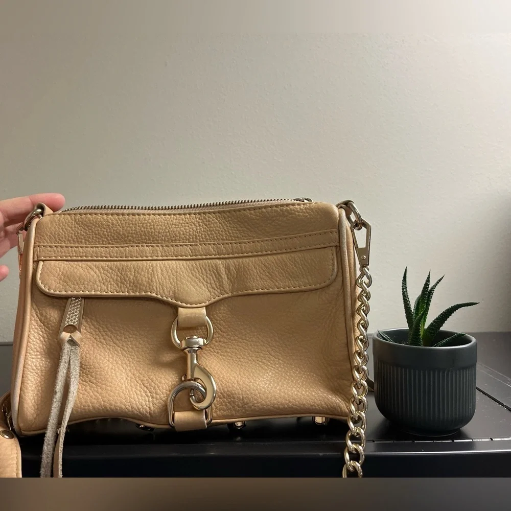 Rebecca Minkoff Leather Mini M.A.C. Bag in Camel